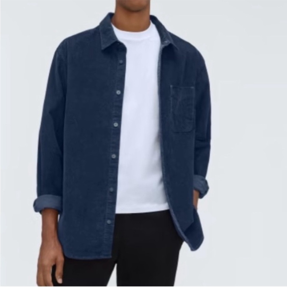 Everlane Men's Casual Button Down Shirt - Navy